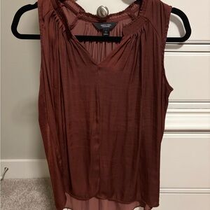 Simply Vera Vera Wang Women's Rust Sleeveless Blouse